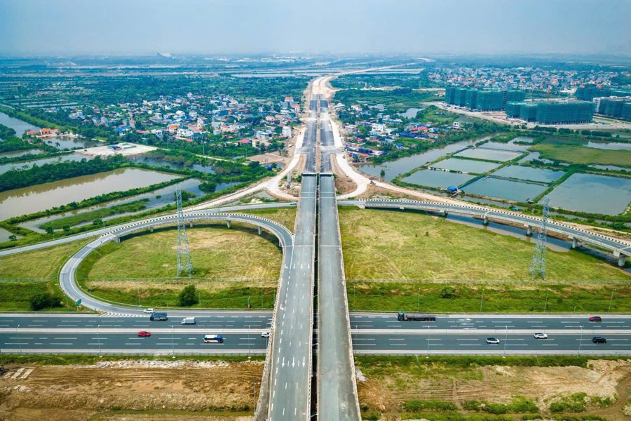 Nút giao trên cao tốc Hà Nội – Hải Phòng